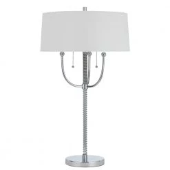 31 in. Chrome Metal Table Lamp by CAL Lighting