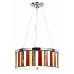 1-Light Hardwire Ceiling Mount Chrome Pendant by CAL Lighting