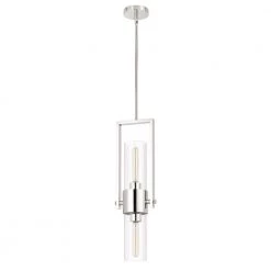 Redmond 2 -Light Chrome Metal and Glass Pendant by CAL Lighting