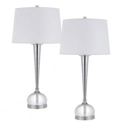 30 in. Chrome Metal Table Lamp by CAL Lighting