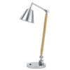 23 in. Metal and Wood Desk/Table Lamp in Chrome Wood by CAL Lighting