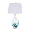 27 in. H Clear and Turquoise Crystal Table Lamp by CAL Lighting