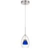 7 in. Integrated LED Clear Blue Frost Glass and Metal Indoor Pendant by CAL Lighting