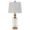 26.5 in. H Clear/Copper Glass Table Lamp by CAL Lighting