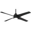 Swept 56 in. Integrated LED Indoor Coal Bond Compatible Ceiling Fan with Light and Remote Control by MINKA-AIRE