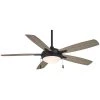 Lun-Aire 54 in. Integrated LED Indoor Coal with Seashore Grey Blades Ceiling Fan by MINKA-AIRE