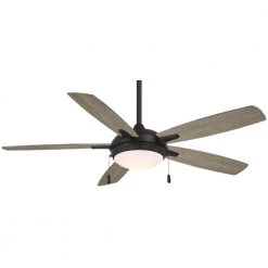 Lun-Aire 54 in. Integrated LED Indoor Coal with Seashore Grey Blades Ceiling Fan by MINKA-AIRE