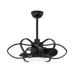 Gordon 29 in. LED Indoor Coal Black Aire-Delier Ceiling Fan with Remote by MINKA-AIRE