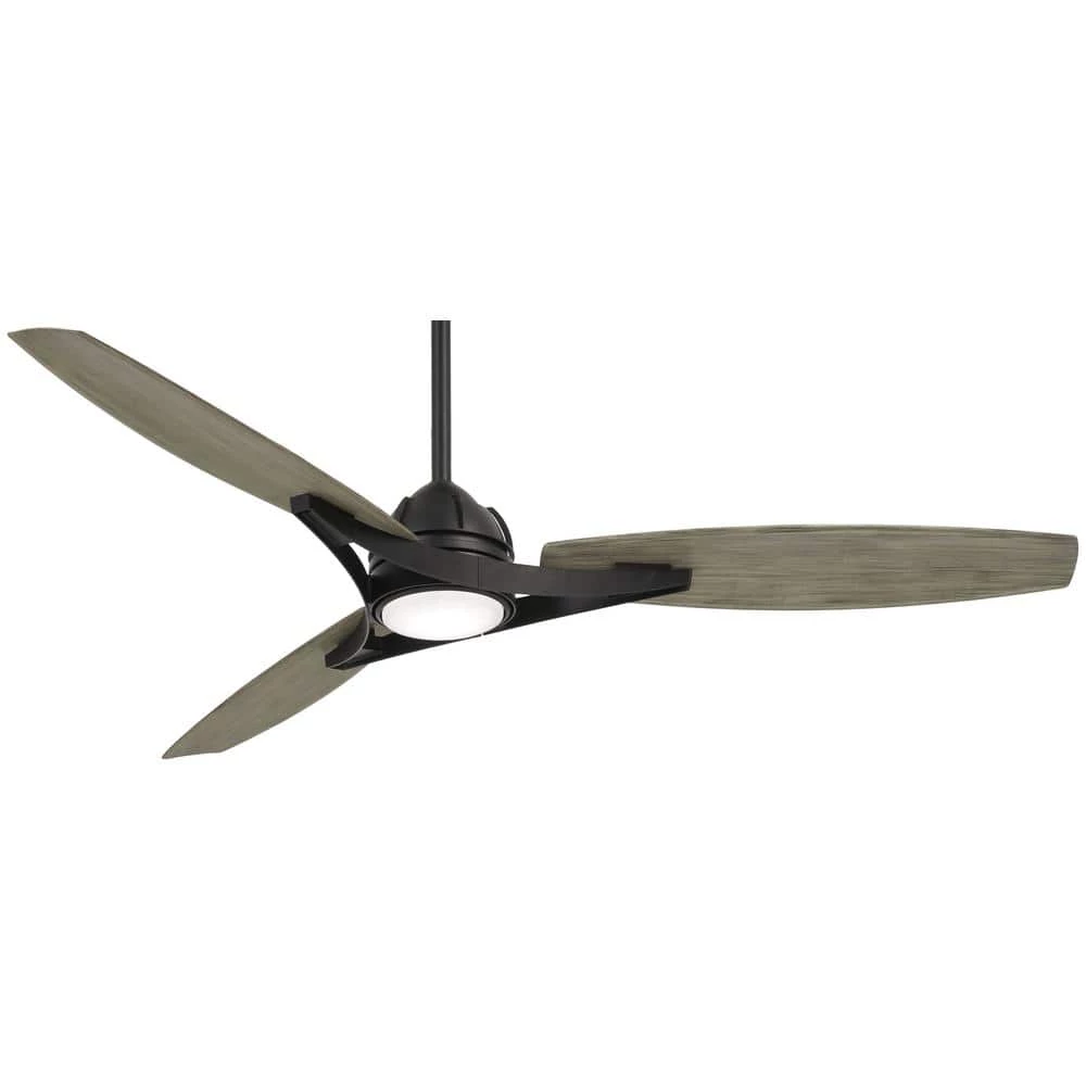 Molino 65 in. Integrated LED Indoor/Outdoor Coal Smart Ceiling Fan with Light and Remote Control by MINKA-AIRE