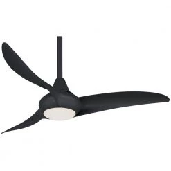 Light Wave 44 in. LED Indoor Coal Ceiling Fan with Light and Remote Control by MINKA-AIRE