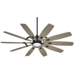 Barn 65 in. Integrated LED Indoor Coal Black Smart Ceiling Fan with Light and Remote Control by MINKA-AIRE