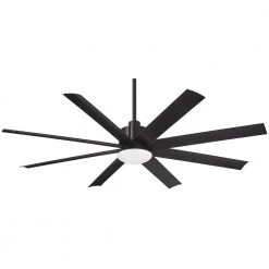 Slipstream 65 in. Integrated LED Indoor/Outdoor Coal Ceiling Fan with Light with Remote Control by MINKA-AIRE