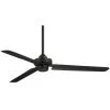 Steal 54 in. Indoor Coal Black Ceiling Fan with Wall Control by MINKA-AIRE