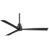 Simple 52 in. Indoor/Outdoor Coal Ceiling Fan with Remote Control by MINKA-AIRE