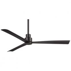 Simple 52 in. Indoor/Outdoor Coal Ceiling Fan with Remote Control by MINKA-AIRE