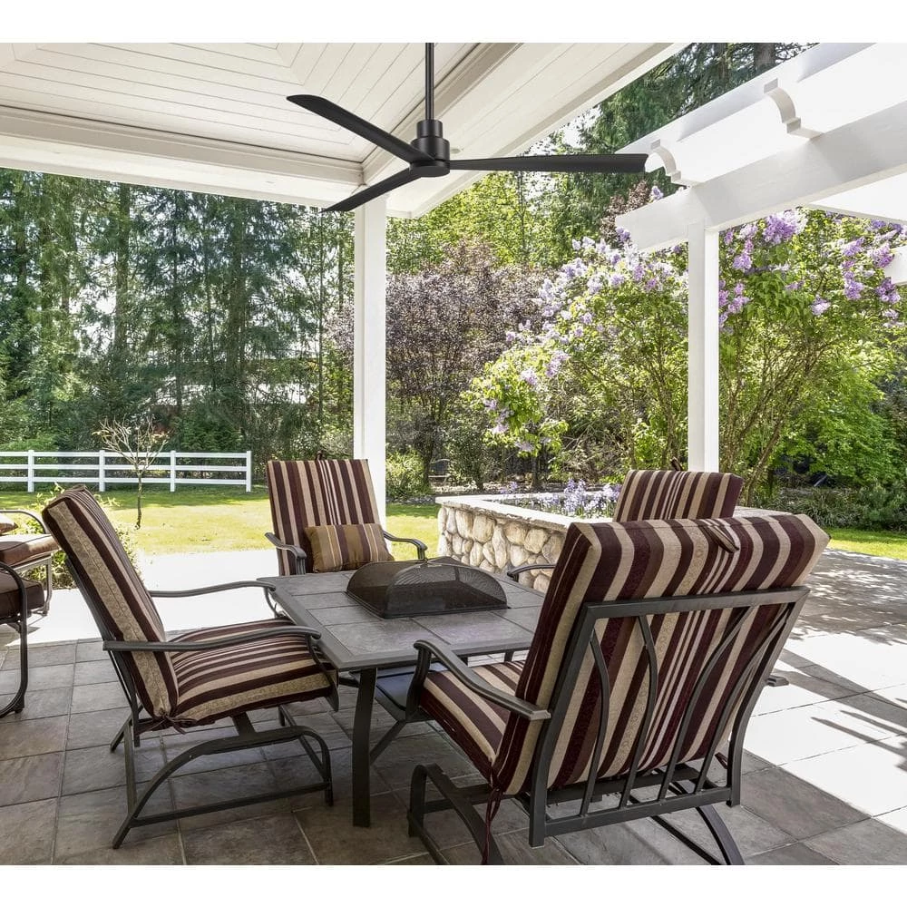 Simple 52 in. Indoor/Outdoor Coal Ceiling Fan with Remote Control by MINKA-AIRE - Image 2