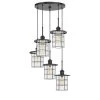 Silverton 5-Light Dark Bronze Pendant Light with Glass Shade by CAL Lighting