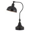 25 in. Dark Bronze Metal Down Bridge Desk Lamp with Half Dome Metal Shade by CAL Lighting