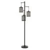 Pacific 72 in. Dark Bronze Metal Floor Lamp with Metal Mesh Shade by CAL Lighting