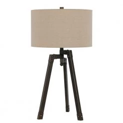 31 in. Dark Bronze Metal Tripod Table Lamp by CAL Lighting