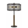 27 in. Dark Bronze Metal and Wood Table Lamp by CAL Lighting