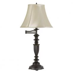 Mayo 30 in. H Dark Bronze Aluminum Cast Table Lamp by CAL Lighting