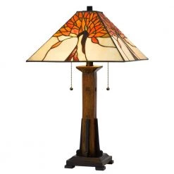 23 in. Dark Bronze Resin Table Lamp with Shade by CAL Lighting