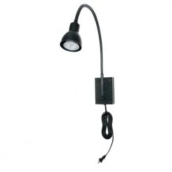 30.38 in. H 1-Light Dark Bronze Gooseneck Wall Sconce with LED Bulb by CAL Lighting