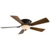 Delano II 52 in. LED Indoor Dark Restoration Bronze Flush Mount Ceiling Fan with Light and Wall Control by MINKA-AIRE