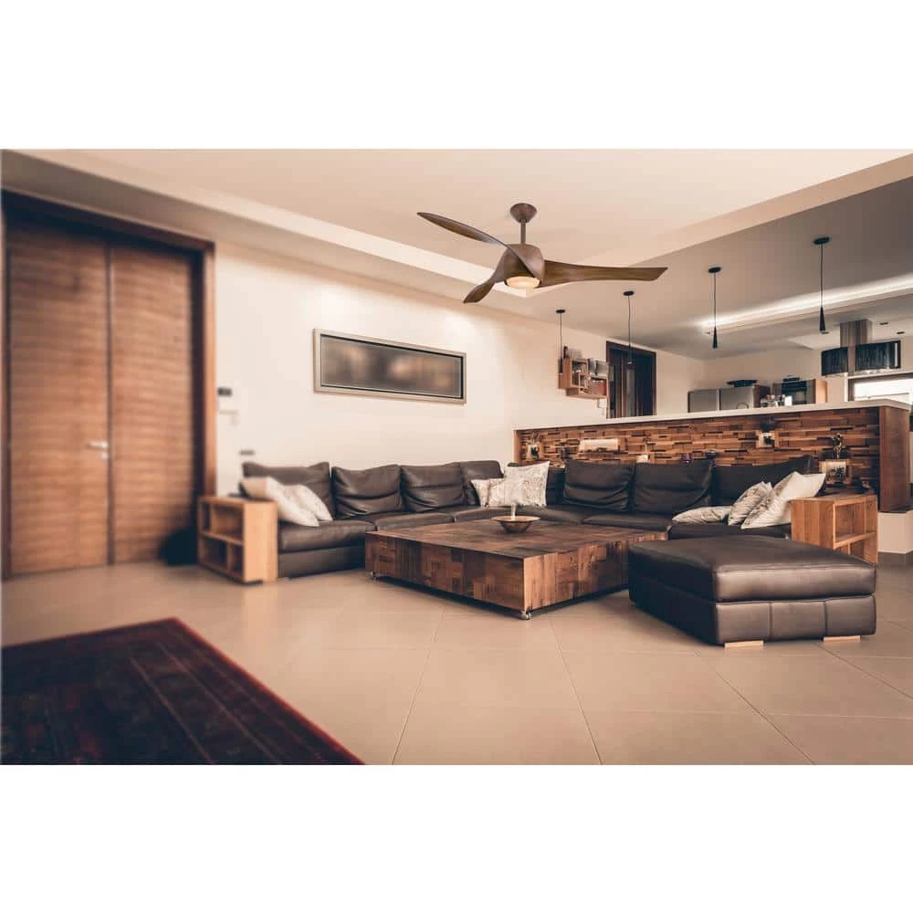 Artemis 58 in. Integrated LED Indoor Distressed Koa Ceiling Smart Fan with Light and Remote Control by MINKA-AIRE - Image 2