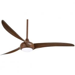 Light Wave 65 in. Integrated LED Indoor Distressed Koa Ceiling Fan with Light and Remote Control by MINKA-AIRE