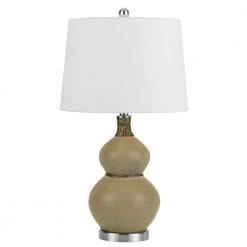 Sion 27 in. H Earth Tone Ceramic Table Lamp Pair by CAL Lighting