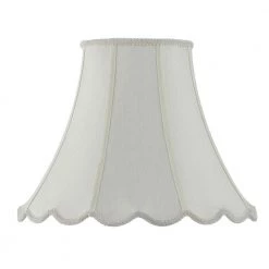 12 in. Egg Shell Vertical Piped Scallop Bell Lamp Shade by CAL Lighting