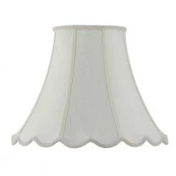16 in. Egg Shell Vertical Piped Scallop Bell Shade by CAL Lighting