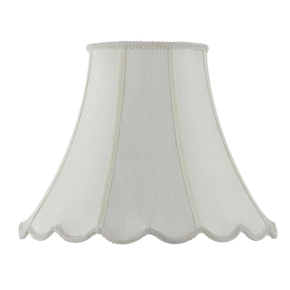 16 in. Egg Shell Vertical Piped Scallop Bell Shade by CAL Lighting