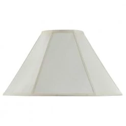 15 in. Eggshell Fabric Vertical Piped Coolie Shade by CAL Lighting