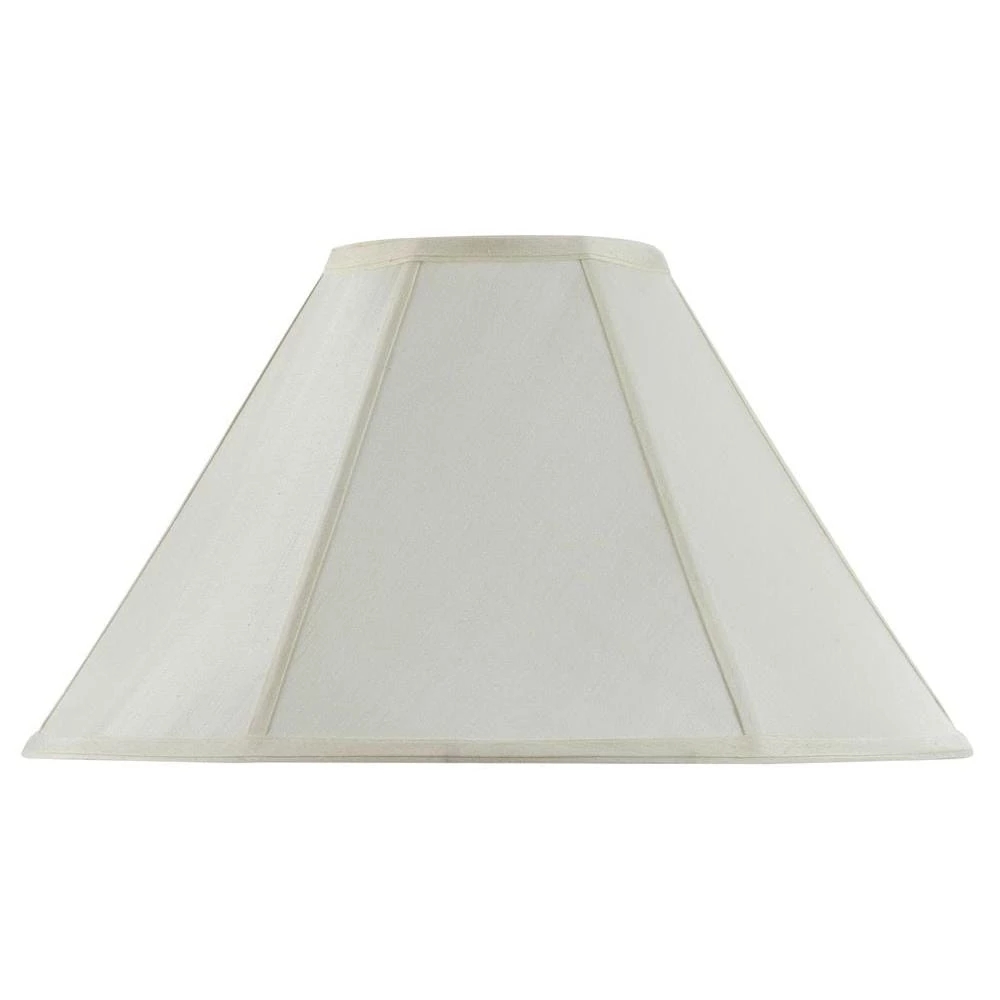 12 in. Eggshell Fabric Vertical Piped Coolie Shade by CAL Lighting