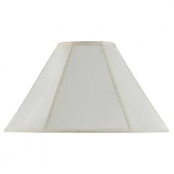13 in. Eggshell Fabric Vertical Piped Basic Coolie Shade by CAL Lighting