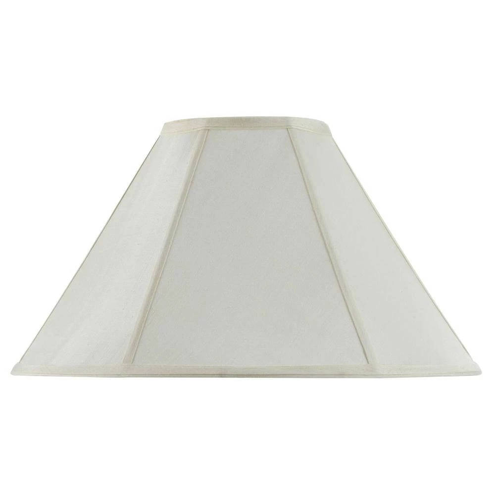 13 in. Eggshell Fabric Vertical Piped Basic Coolie Shade by CAL Lighting