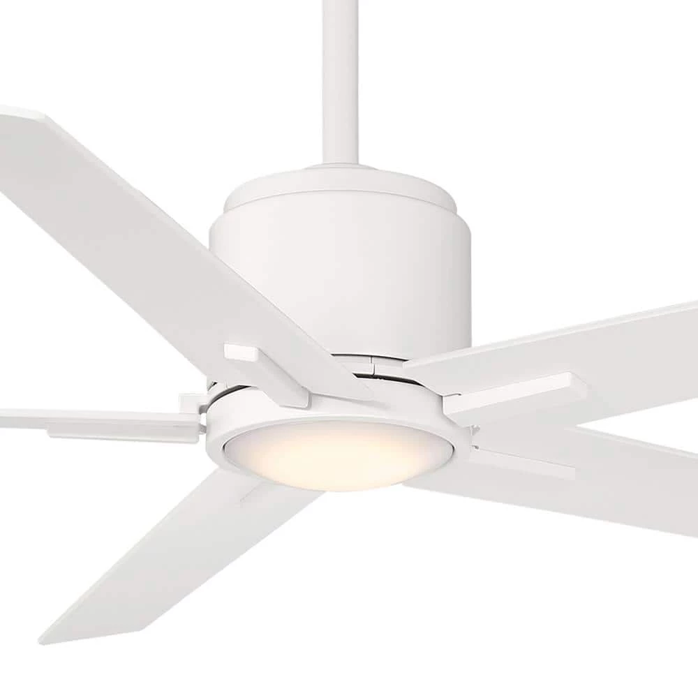 Savinci 54 in. LED Indoor Flat White Ceiling Fan with Remote by MINKA-AIRE - Image 5