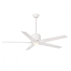 Savinci 54 in. LED Indoor Flat White Ceiling Fan with Remote by MINKA-AIRE