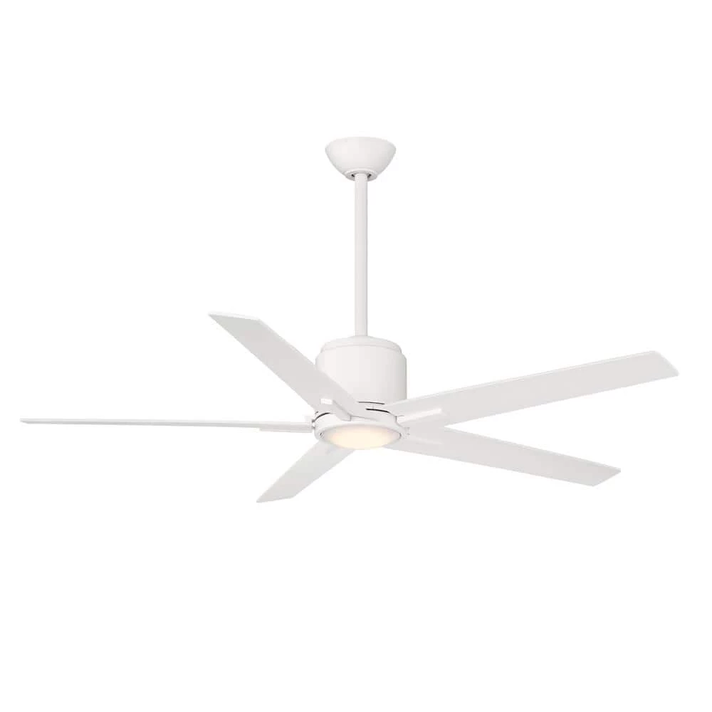 Savinci 54 in. LED Indoor Flat White Ceiling Fan with Remote by MINKA-AIRE