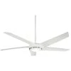 Raptor 60 in. Integrated LED Indoor Flat White Ceiling Fan with Light with Remote Control by MINKA-AIRE