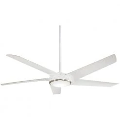Raptor 60 in. Integrated LED Indoor Flat White Ceiling Fan with Light with Remote Control by MINKA-AIRE