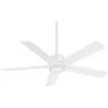 Stout 54 in. LED Indoor Flat White Ceiling Fan with Light and Remote Control by MINKA-AIRE