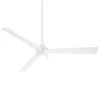 Skinnie 56 in. LED Indoor/Outdoor Flat White Ceiling Fan with Light and Remote Control by MINKA-AIRE