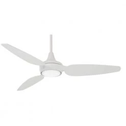 Seacrest 60 in. LED Indoor/Outdoor Flat White Smart Ceiling Fan with Light and Remote Control by MINKA-AIRE