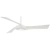 Curl 60 in. LED Indoor Flat White Smart Ceiling Fan with Light and Remote Control by MINKA-AIRE