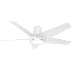 Chubby 58 in. Integrated LED Indoor/Outdoor Flat White Smart Ceiling Fan with Remote Control by MINKA-AIRE
