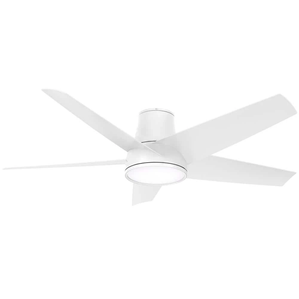 Chubby 58 in. Integrated LED Indoor/Outdoor Flat White Smart Ceiling Fan with Remote Control by MINKA-AIRE